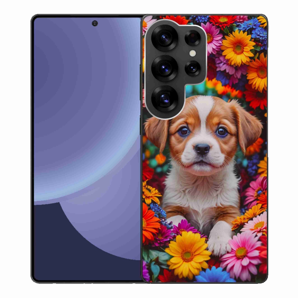 Gél borítás mmCase Samsung Galaxy S25 Ultra készülékhez - aranyos kiskutya