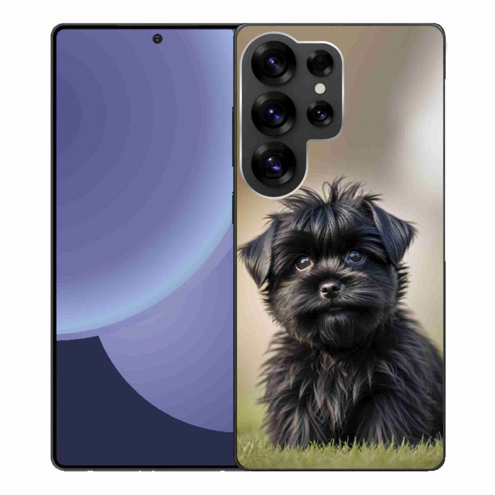 Gél borítás mmCase Samsung Galaxy S25 Ultra készülékhez - aranyos fekete kutya