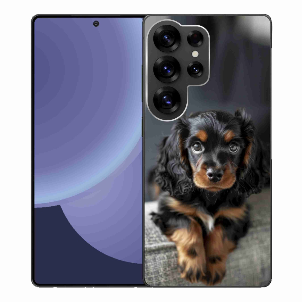 Gél borítás mmCase Samsung Galaxy S25 Ultra készülékhez - aranyos hosszúszőrű tacskó