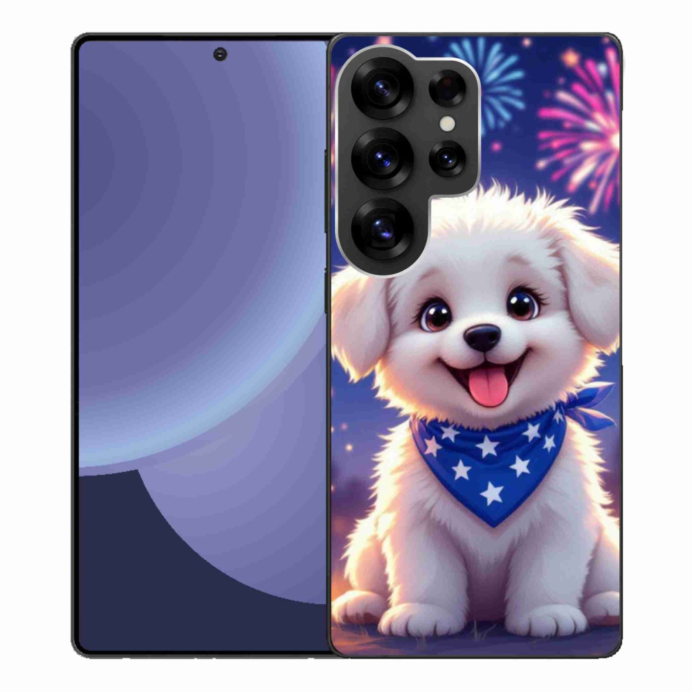 Gél borítás mmCase Samsung Galaxy S25 Ultra - ünnepi kölyökkutyakölyök