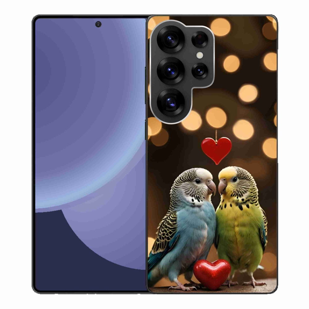 Gél borítás mmCase Samsung Galaxy S25 Ultra készülékhez - szerelmes papagájok