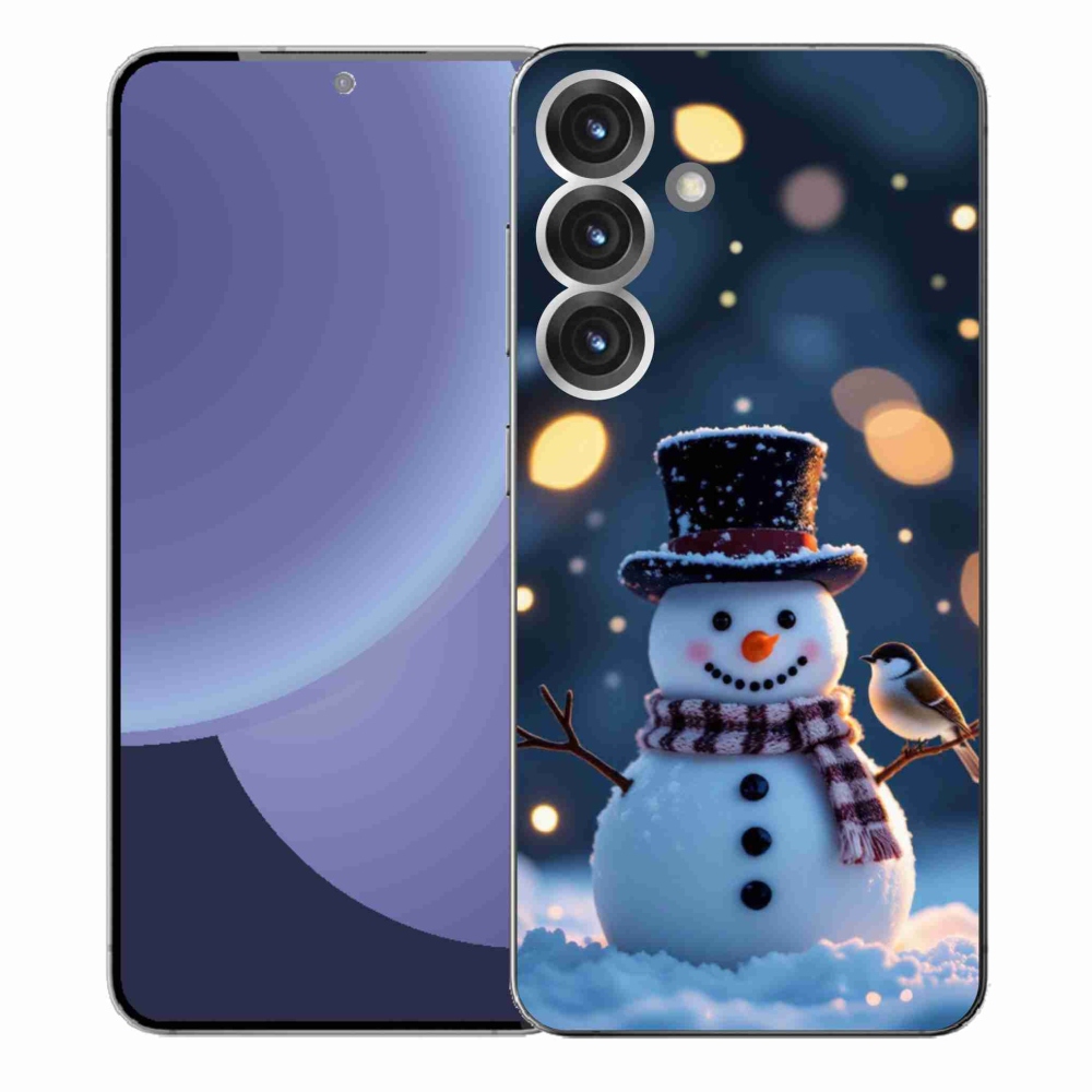 Gél borítás mmCase Samsung Galaxy S25+ - karácsonyi hóemberhez