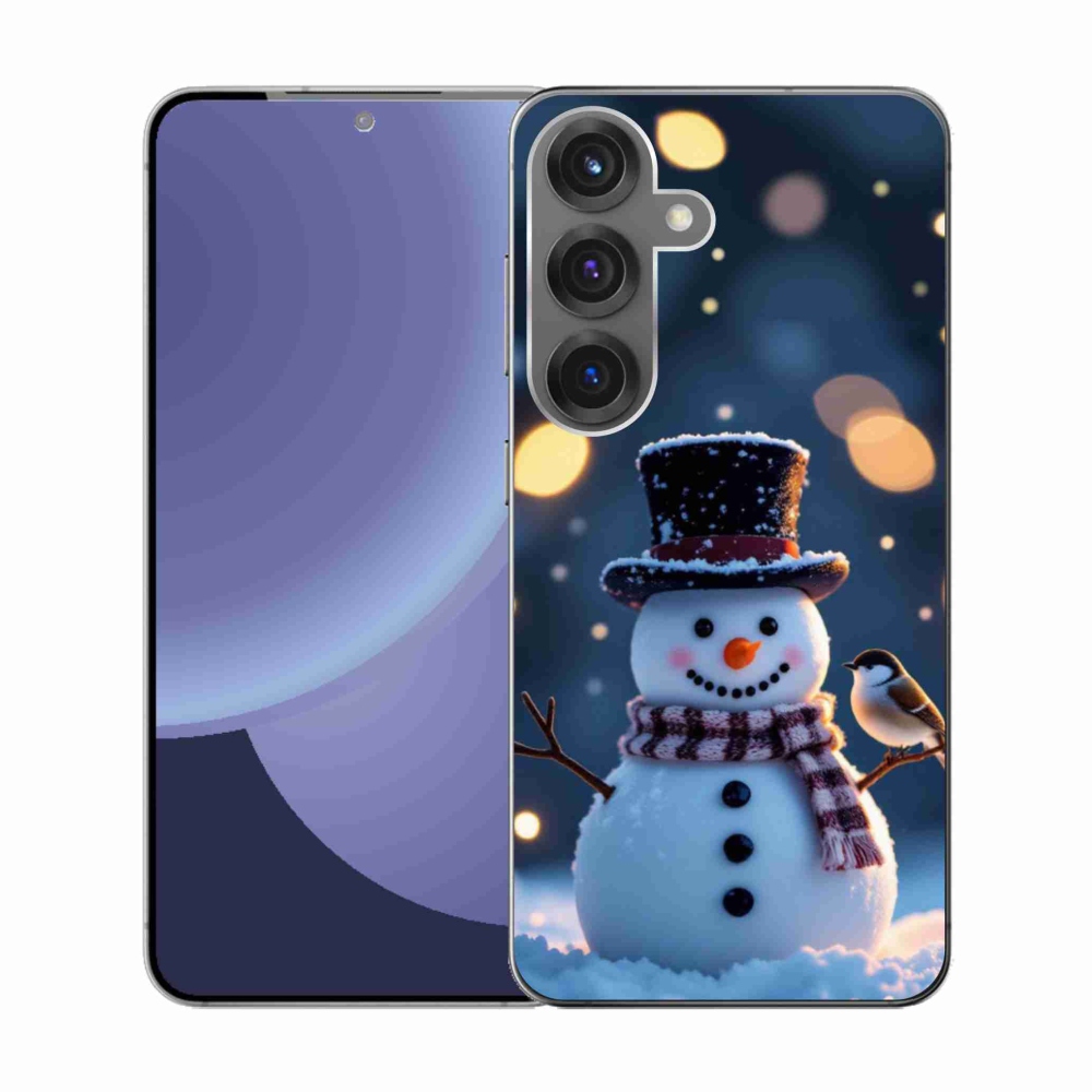 Gél borítás mmCase Samsung Galaxy S25 készülékhez - Karácsonyi hóember