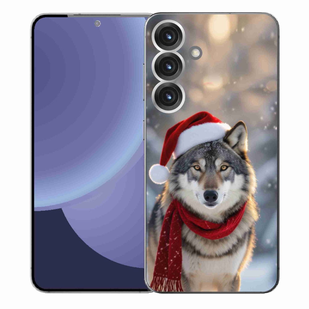 Gél borítás mmCase Samsung Galaxy S25+ - Karácsonyi farkas