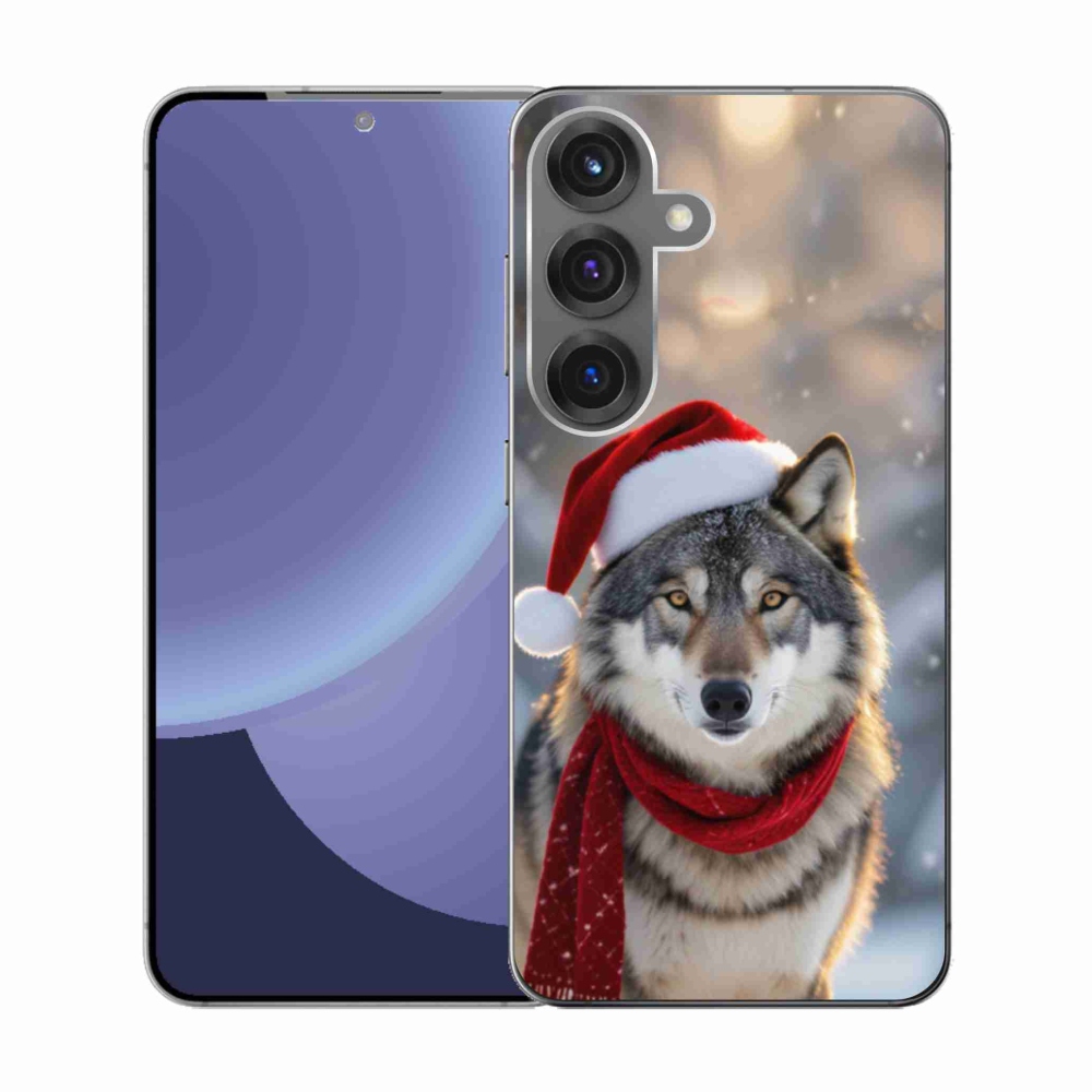 Gél borítás mmCase Samsung Galaxy S25 készülékhez - Karácsonyi farkas