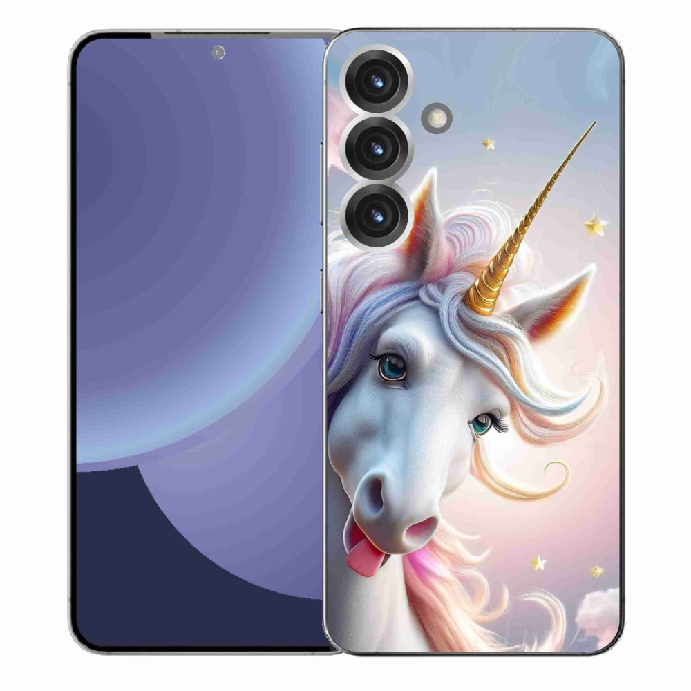 Gél védőhuzat mmCase Samsung Galaxy S25+ készülékhez - vidám egyszarvú