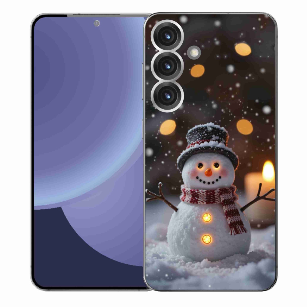 Gél védőhuzat mmCase Samsung Galaxy S25+ - vidám hóemberhez