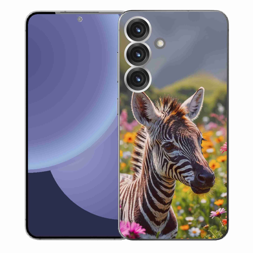 Zselés borítás mmCase Samsung Galaxy S25+ készülékhez - zebra a réten