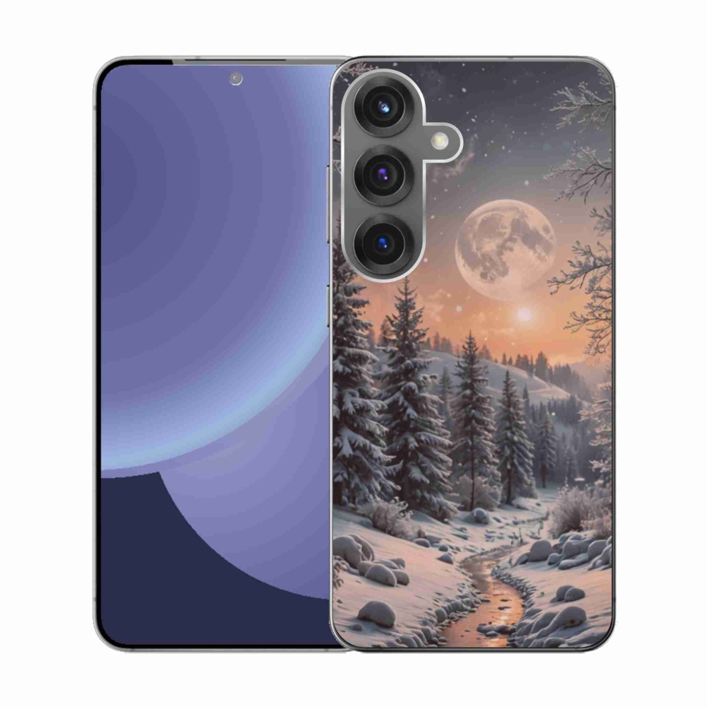 Gél borító mmCase Samsung Galaxy S25 - téli táj 2