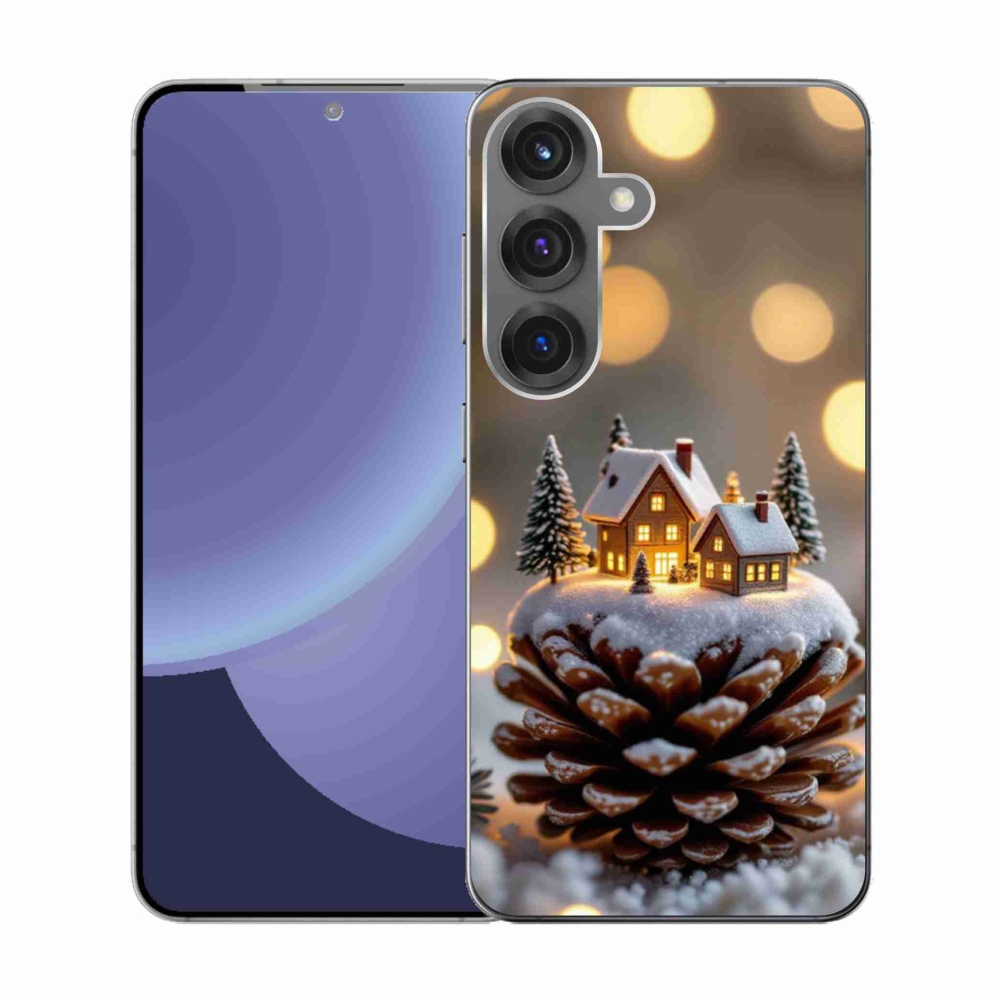 Gél borítás mmCase Samsung Galaxy S25 készülékhez - téli falu