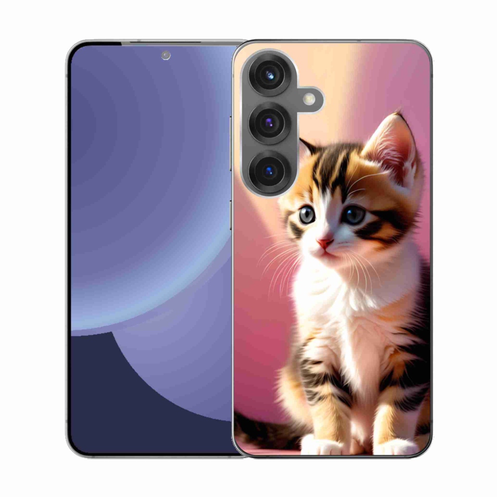 Gél borítás mmCase Samsung Galaxy S25 készülékhez - kíváncsi cica 2