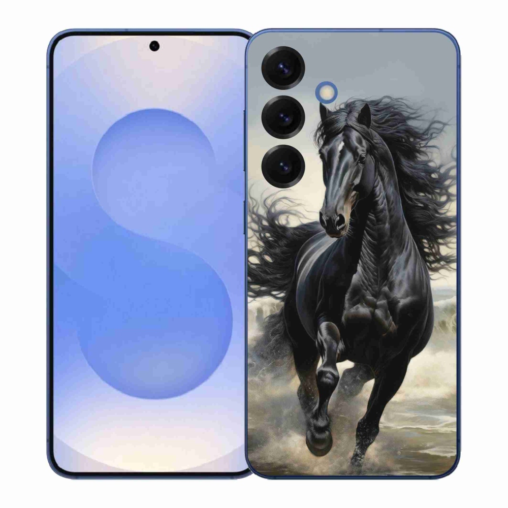 Gél borítás mmCase Samsung Galaxy S26+ - fekete futó ló