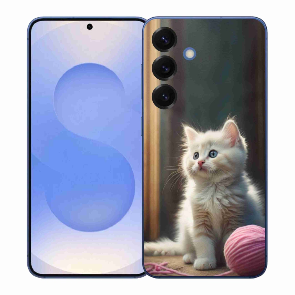 Gél védőhuzat mmCase Samsung Galaxy S26+ készülékhez - fehér cica 2