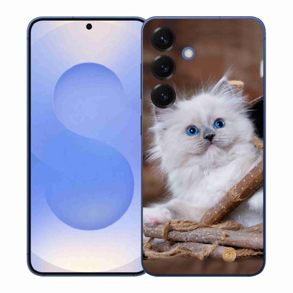 Gél védőhuzat mmCase Samsung Galaxy S26+ készülékhez - fehér cica