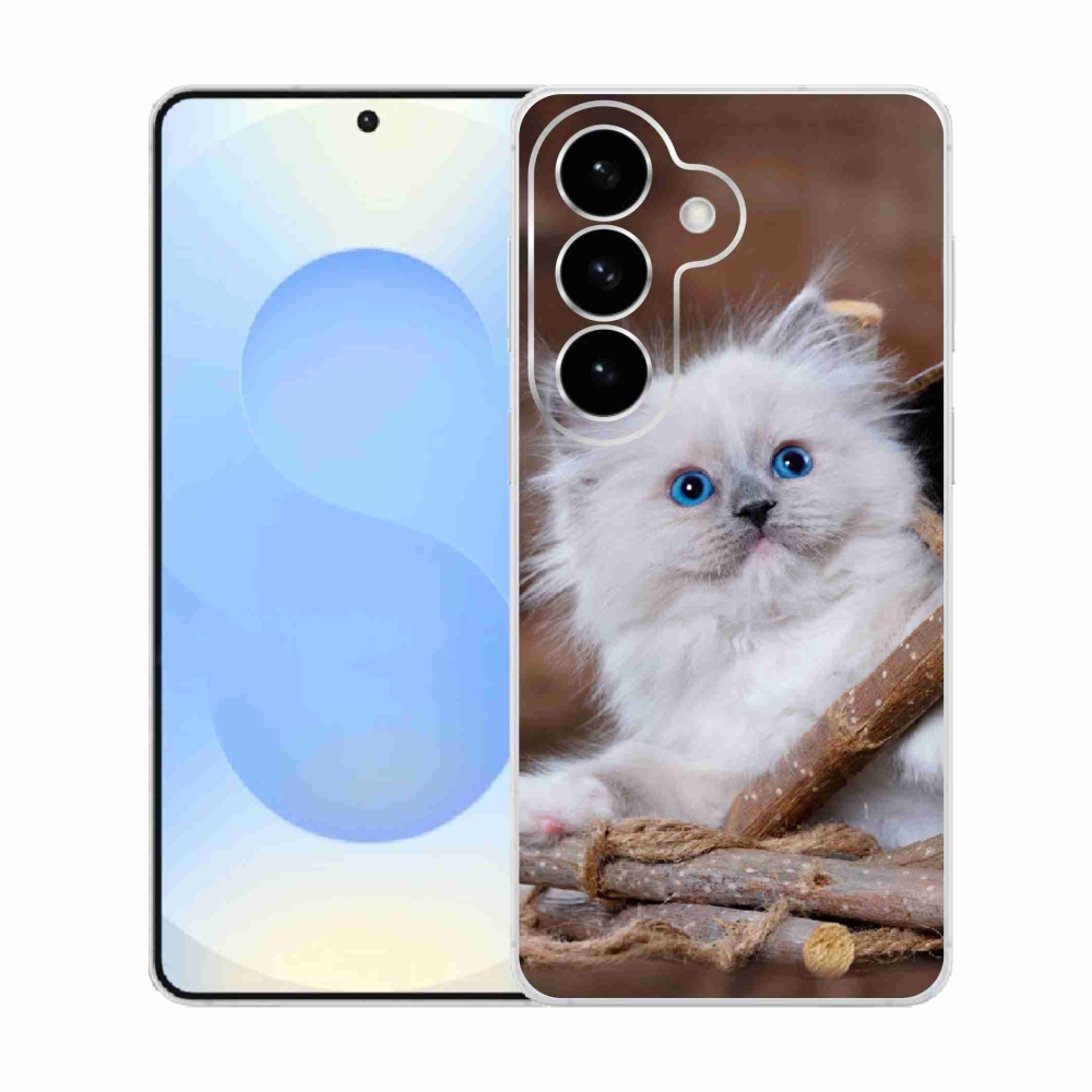 Gél védőhuzat mmCase Samsung Galaxy S26 készülékhez - fehér cica