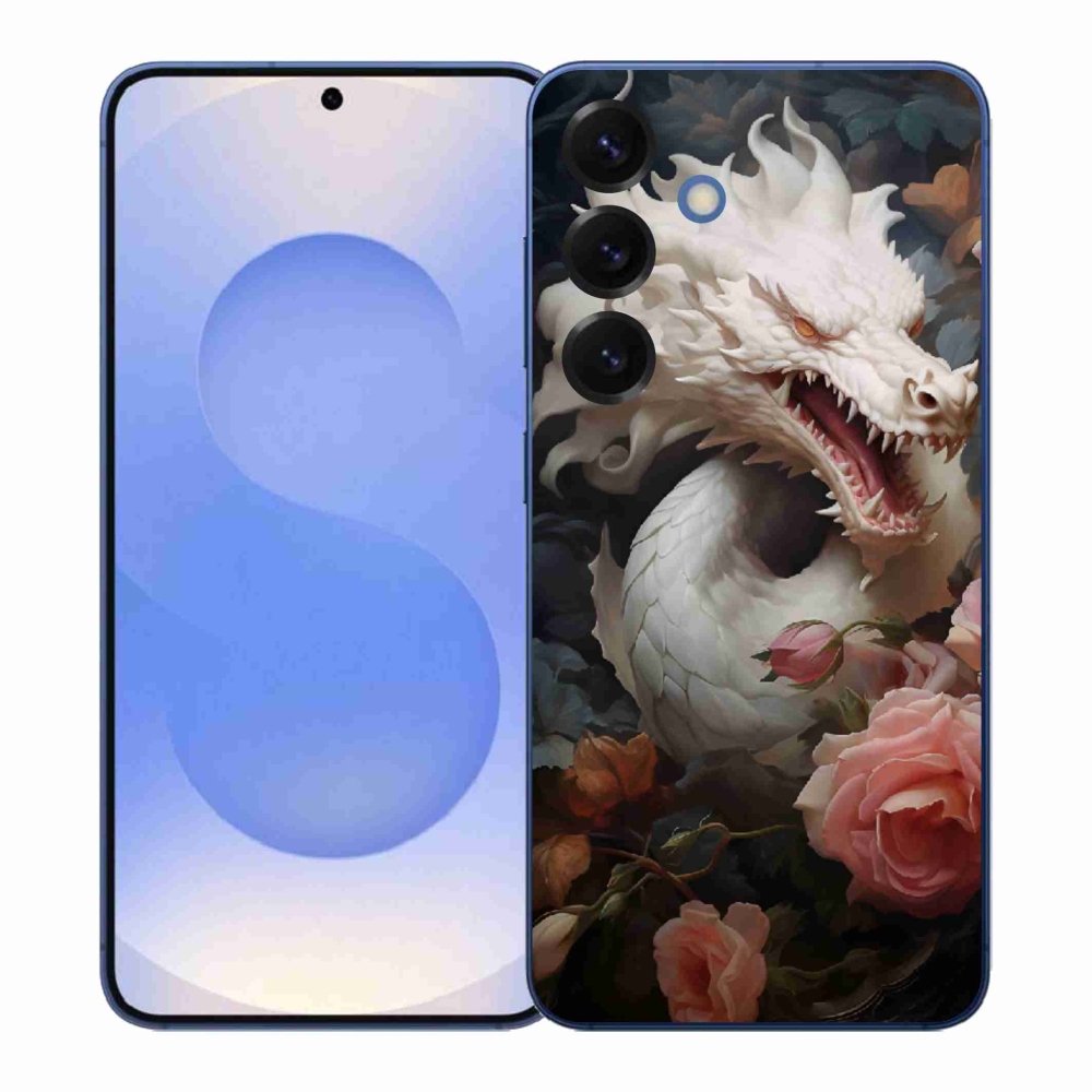 Gél védőhuzat mmCase Samsung Galaxy S26+ - fehér sárkányhoz