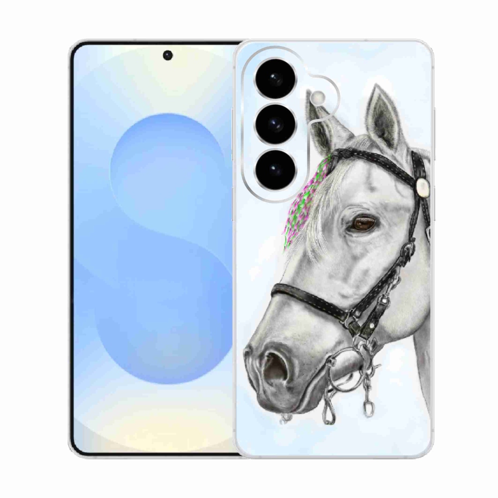 Gél védőhuzat mmCase Samsung Galaxy S26 - fehér ló 1