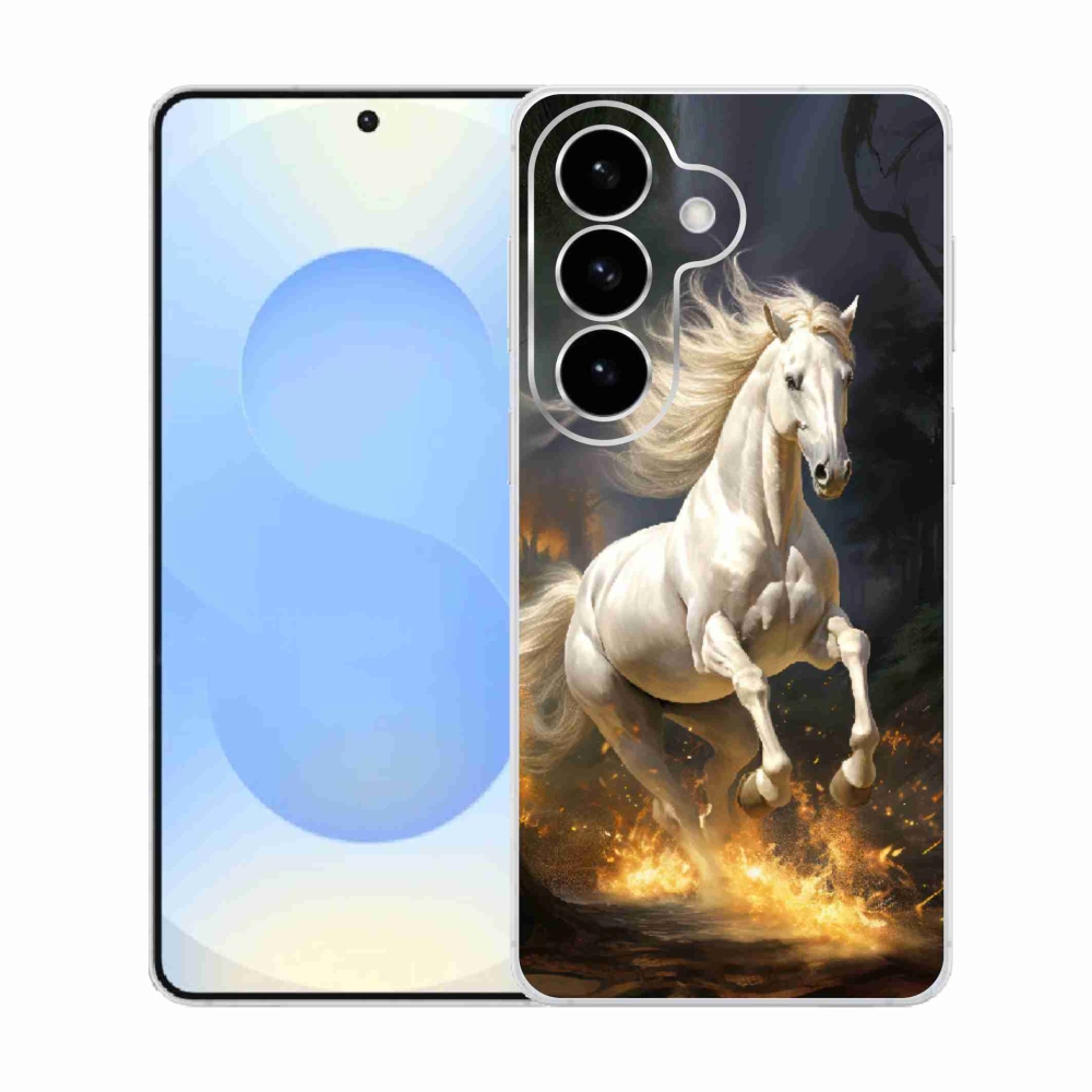 Gél védőhuzat mmCase Samsung Galaxy S26 - fehér ló 2