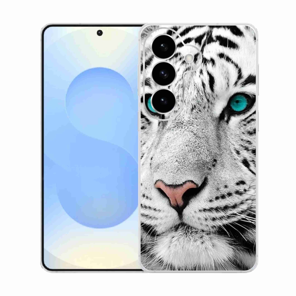 Zselés borítás mmCase Samsung Galaxy S26 készülékhez - fehér tigris