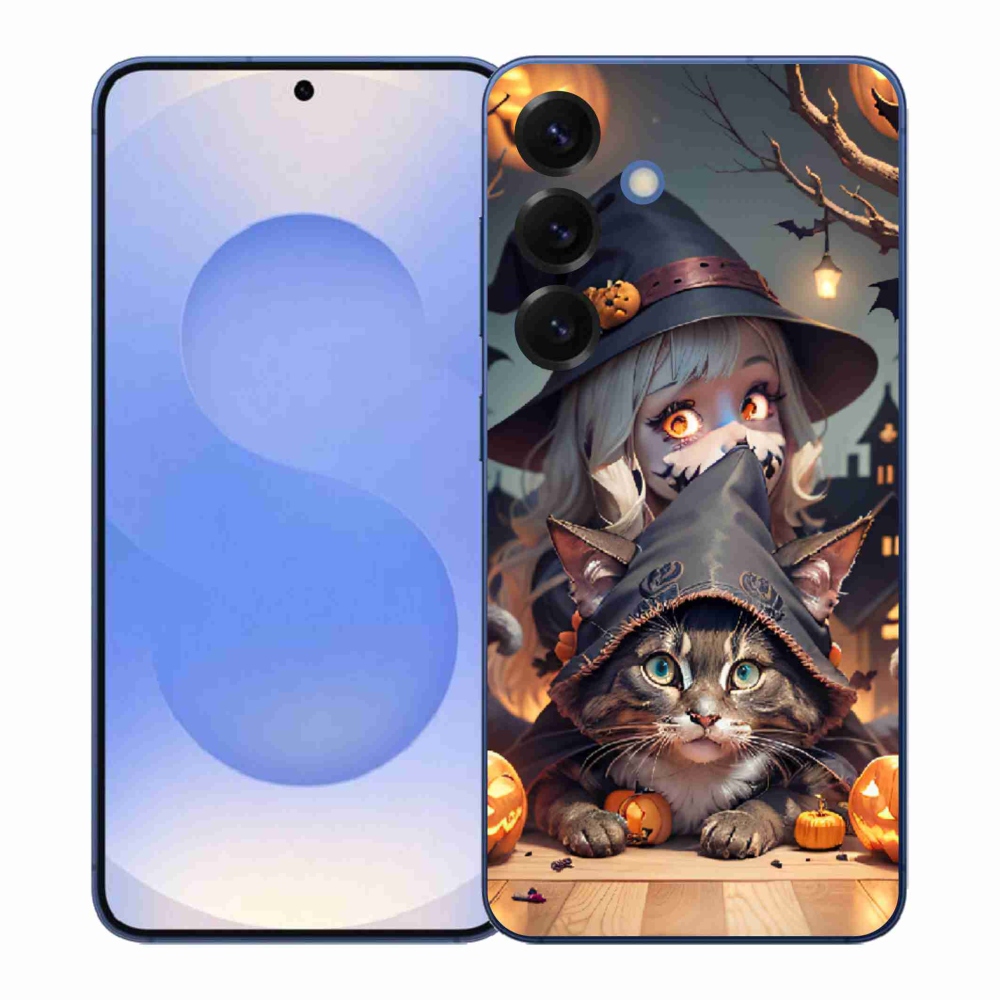 Gél borítás mmCase Samsung Galaxy S26+ készülékhez - boszorkány macskával