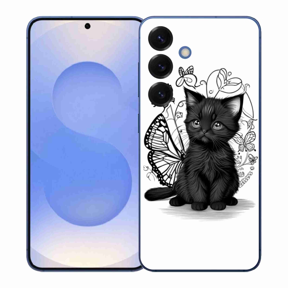 Gél védőhuzat mmCase Samsung Galaxy S26+ készülékhez - fekete cica