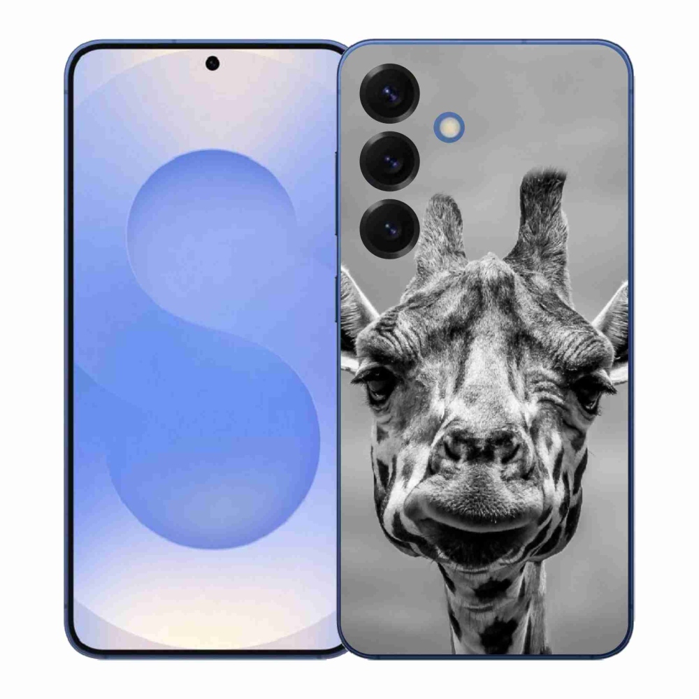 Zselés borítás mmCase Samsung Galaxy S26+ készülékhez - fekete-fehér zsiráf