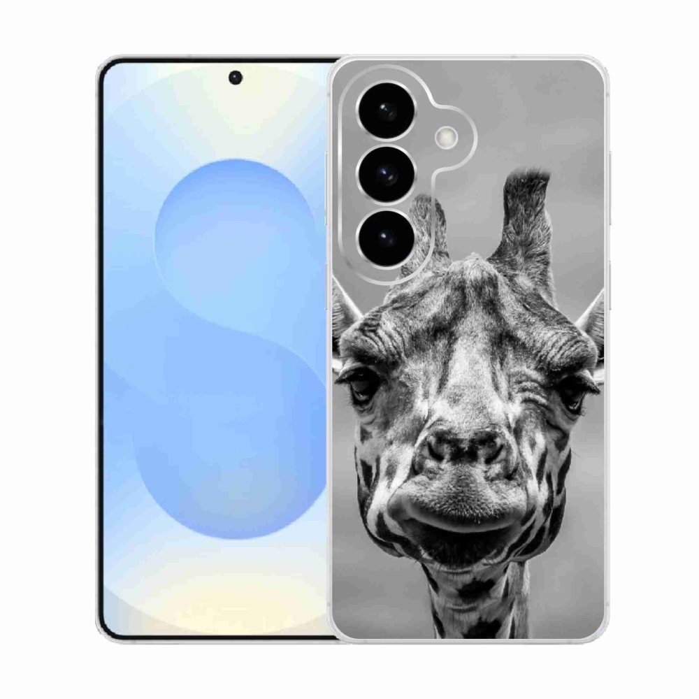 Zselés borítás mmCase Samsung Galaxy S26 készülékhez - fekete-fehér zsiráf