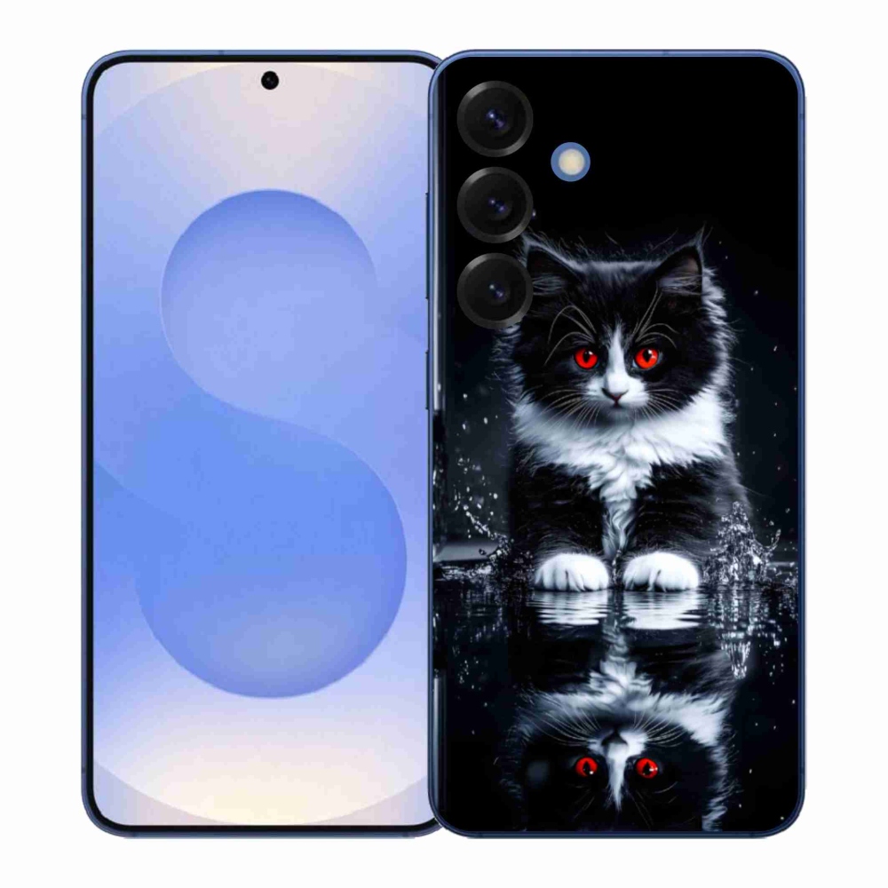 Zselés borítás mmCase Samsung Galaxy S26+ készülékhez - fekete-fehér cica