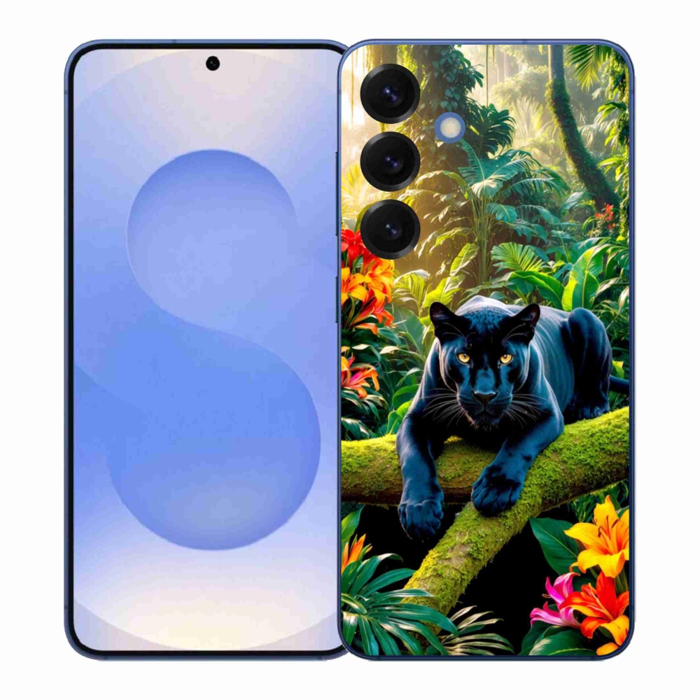 Gél borítás mmCase Samsung Galaxy S26+ készülékhez - fekete párduc a dzsungelben