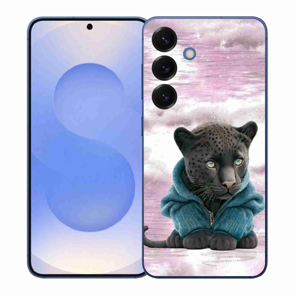 Zselés borítás mmCase Samsung Galaxy S26+ készülékhez - fekete párduc pulóverben