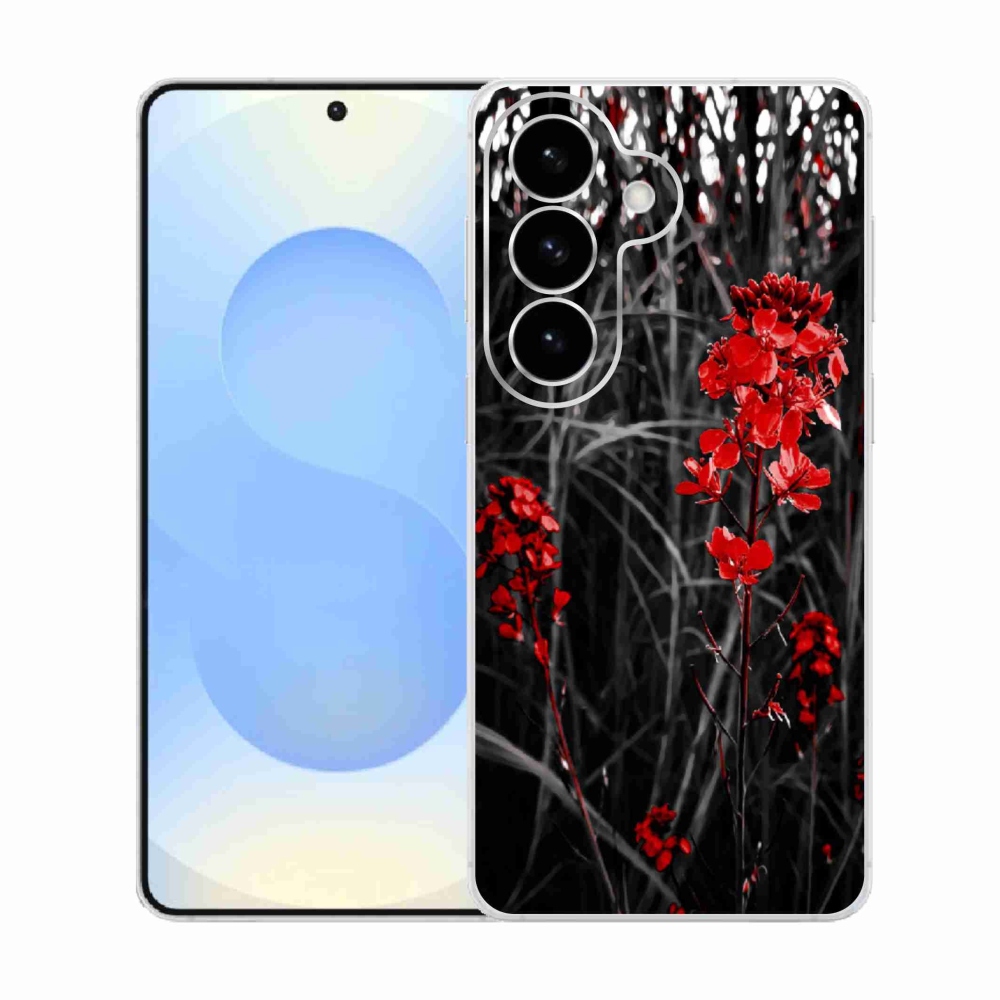 Gél borítás mmCase Samsung Galaxy S26 - piros növényhez