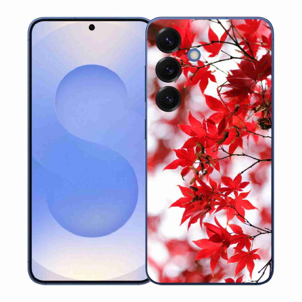 Gél védőhuzat mmCase Samsung Galaxy S26+ - piros levelek