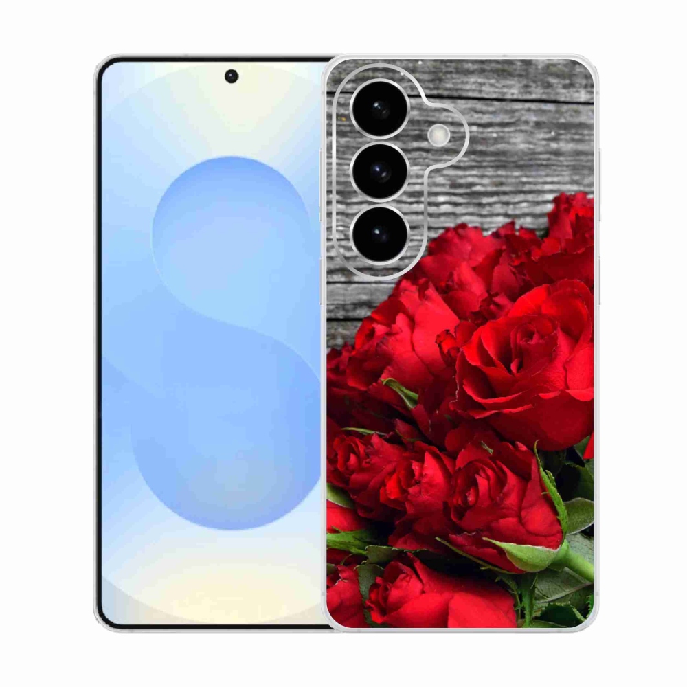 Gél borítás mmCase Samsung Galaxy S26 készülékhez - piros rózsa