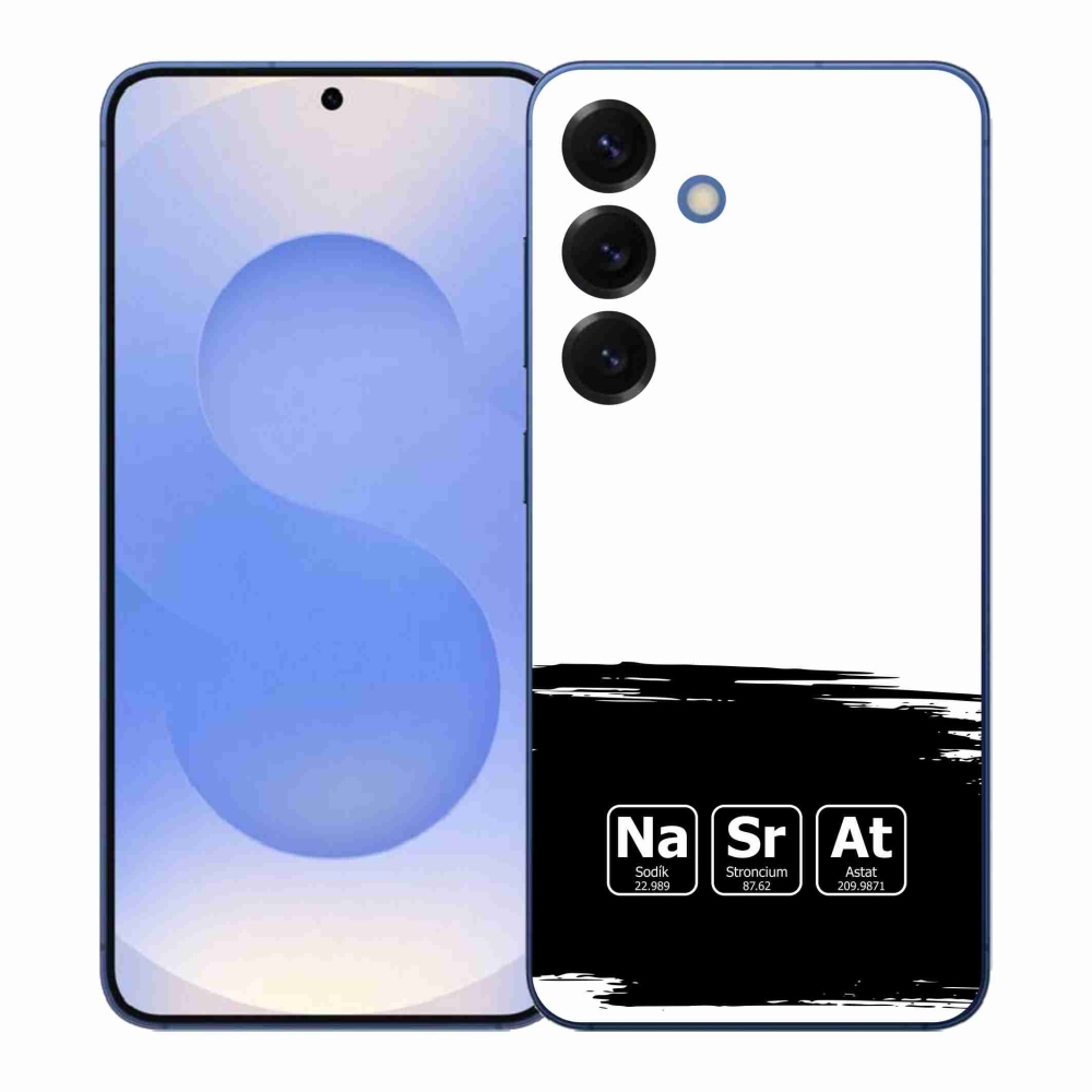 Gél borító mmCase Samsung Galaxy S26+ - kémiai elemek fekete és fehér háttérrel