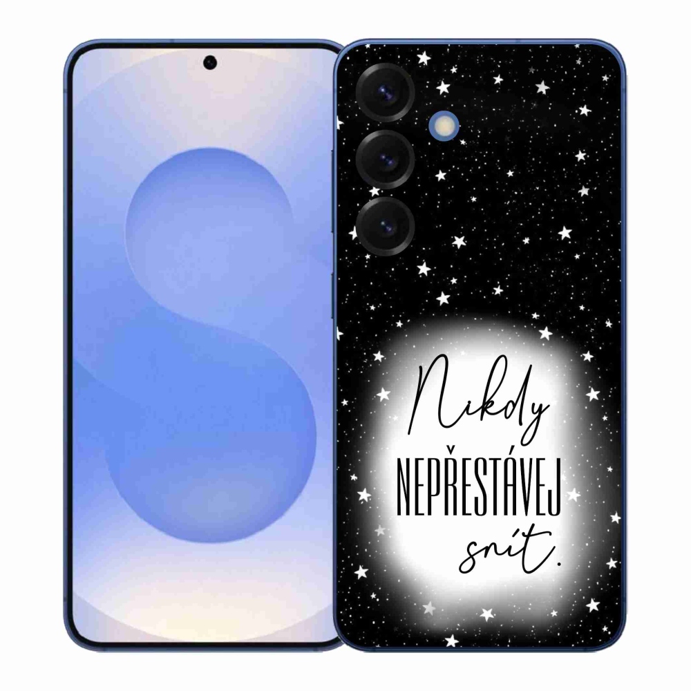 Gél borítás mmCase Samsung Galaxy S26+ - idézet 1 fehér és fekete háttérrel