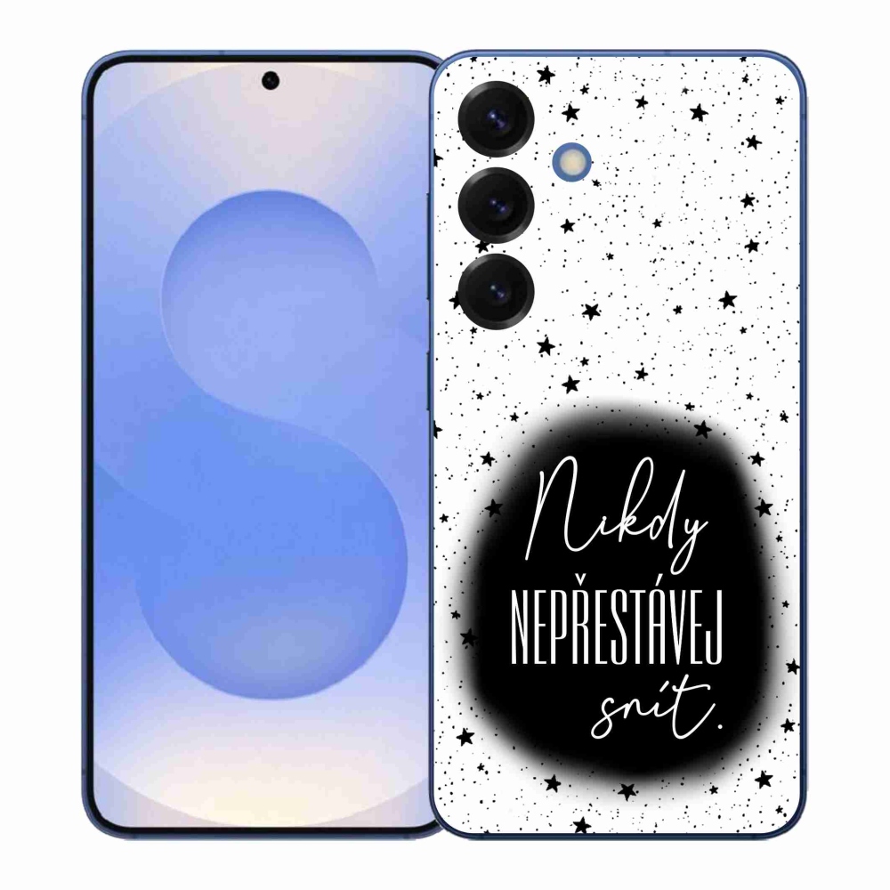 Gél borítás mmCase Samsung Galaxy S26+ - idézet 1 fekete és fehér háttérrel