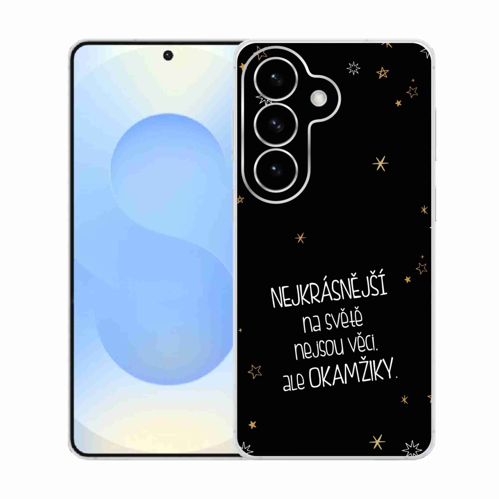 Gél borítás mmCase Samsung Galaxy S26 - idézet 4 fekete háttérrel