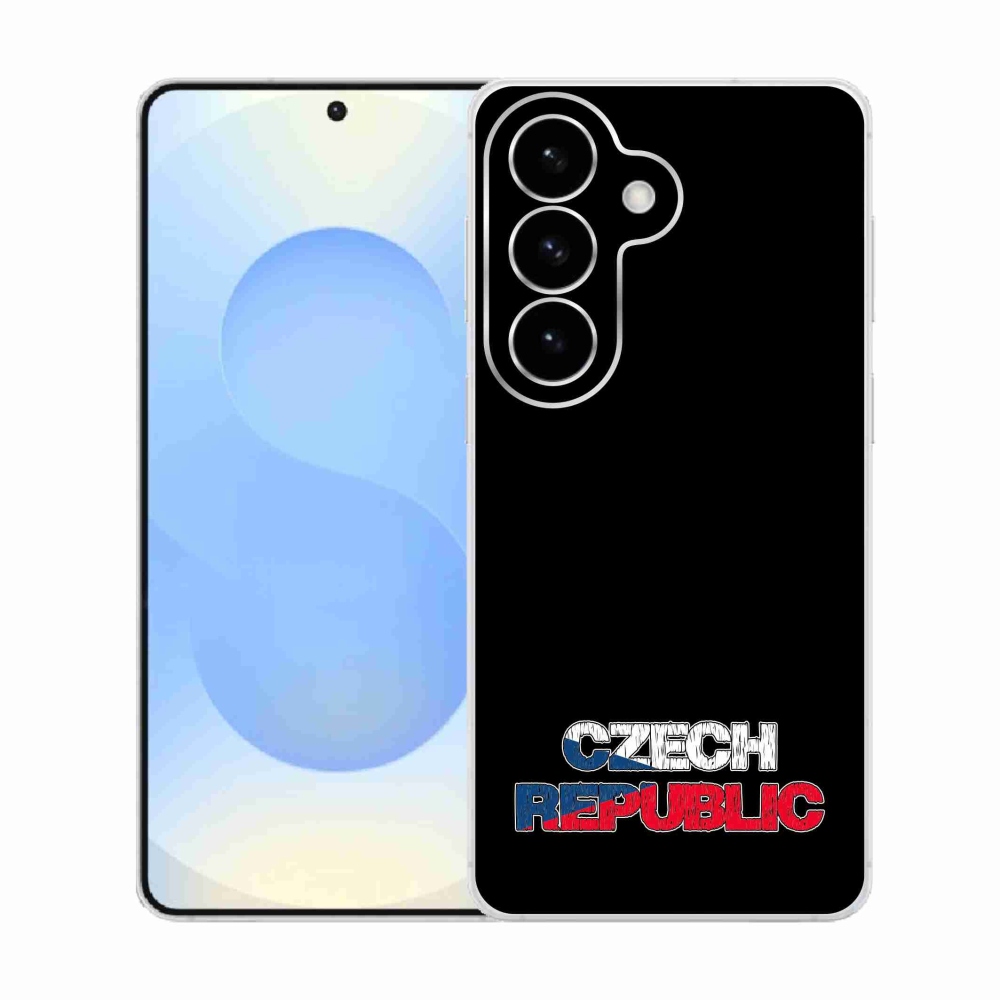 Gél borítás mmCase Samsung Galaxy S26 - Csehország fekete háttérrel