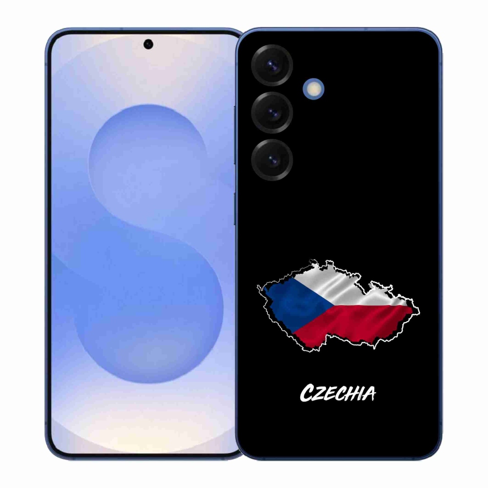 Gél védőhuzat mmCase Samsung Galaxy S26+ - Csehország fekete háttérrel