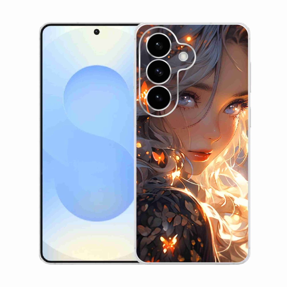 Gél borítás mmCase Samsung Galaxy S26 készülékhez - lány és pillangók