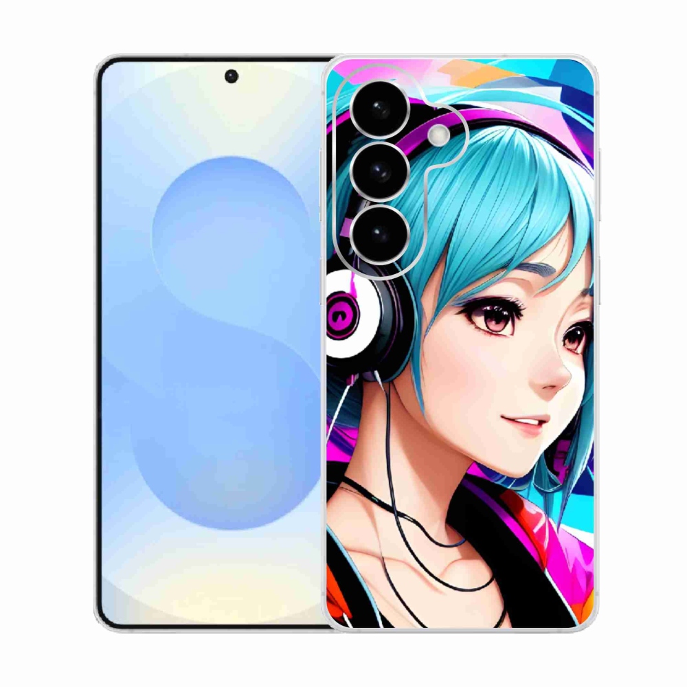 Gél borítás mmCase Samsung Galaxy S26 - lány fejhallgatóval