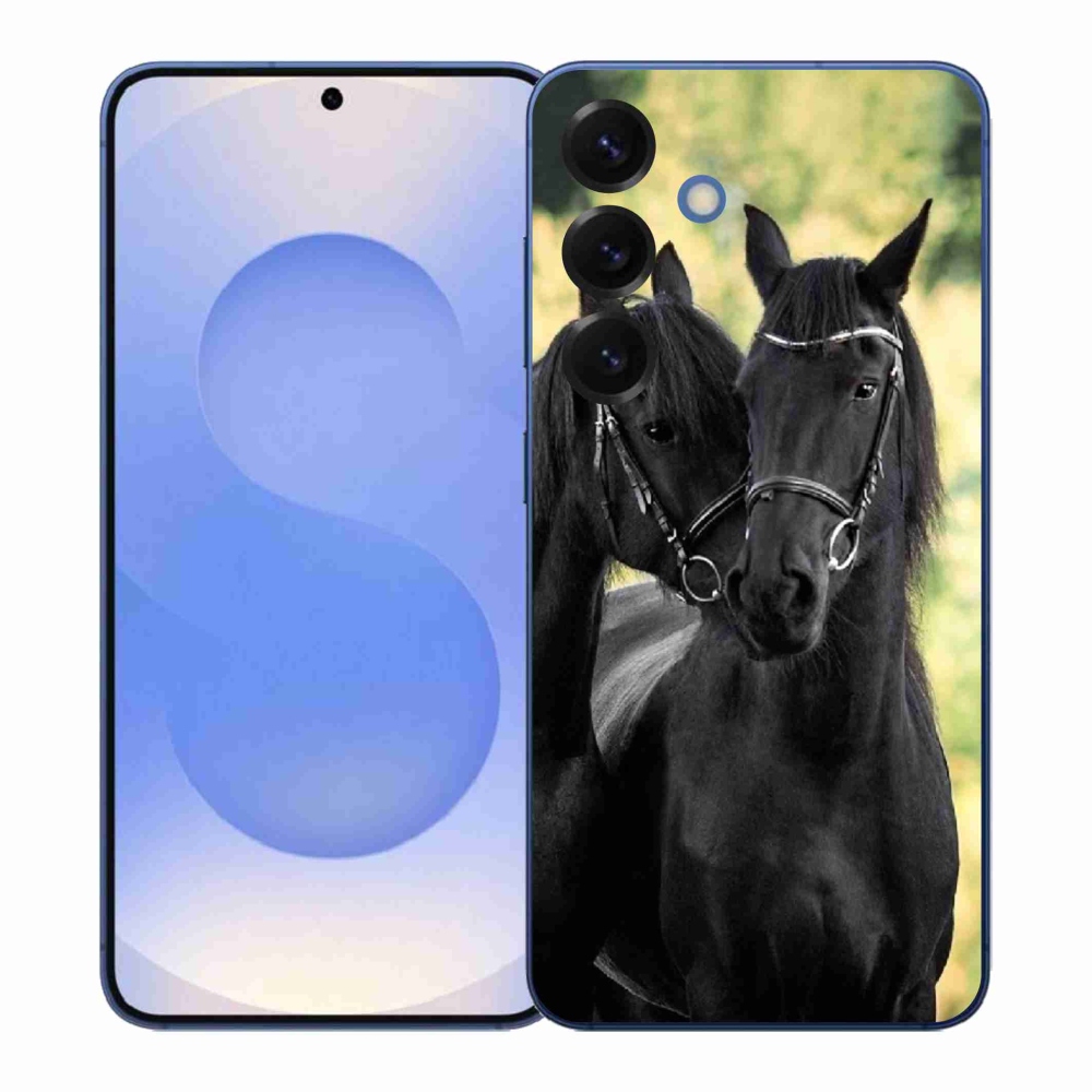 Gél borítás mmCase Samsung Galaxy S26+ - két fekete ló