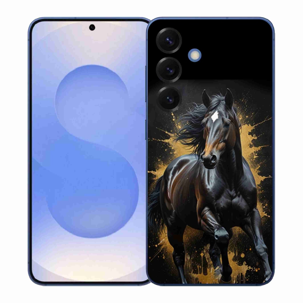 Zselés borítás mmCase Samsung Galaxy S26+ készülékhez - elegáns fekete ménes