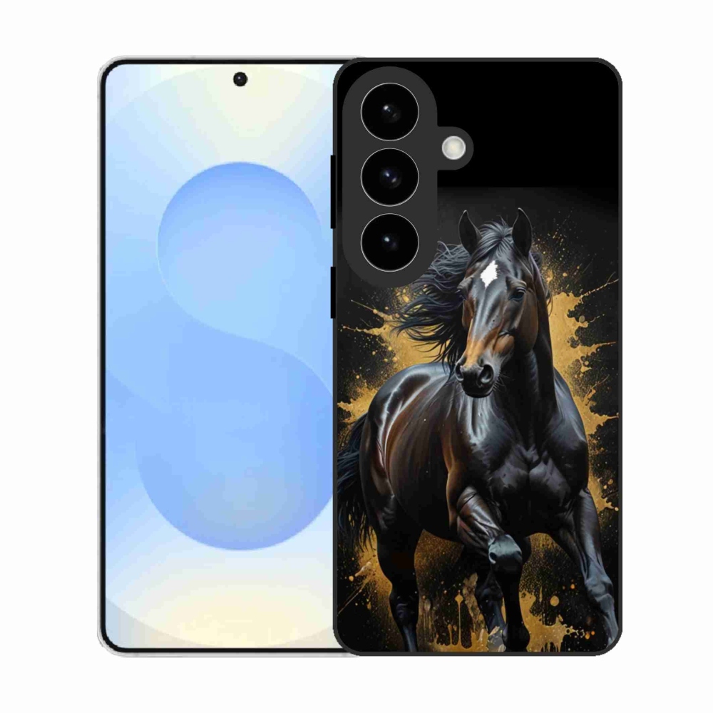 Zselés borítás mmCase Samsung Galaxy S26 készülékhez - elegáns fekete ménes