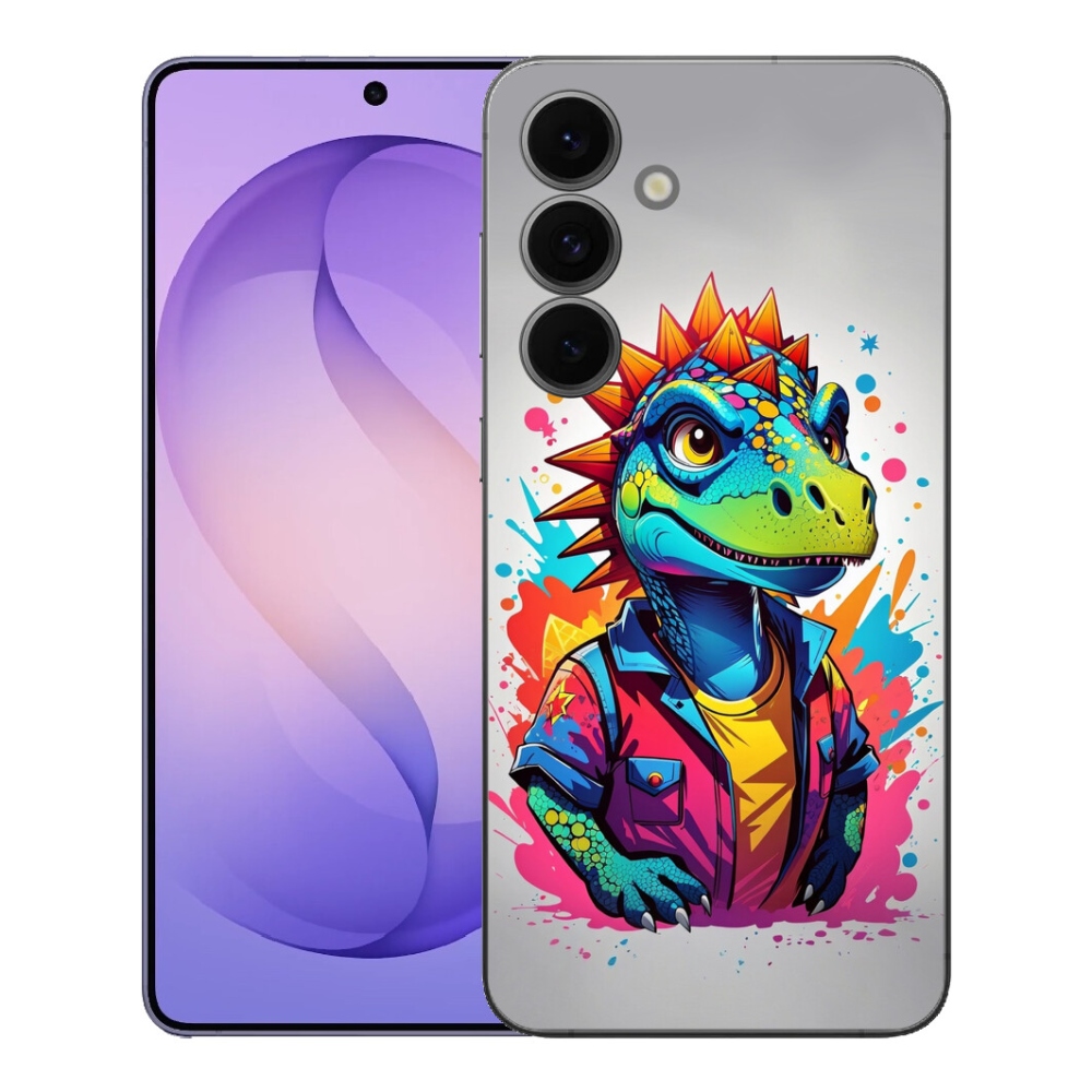 mmCase géltok a Samsung Galaxy S26 FE-hez – színes dinoszaurusz