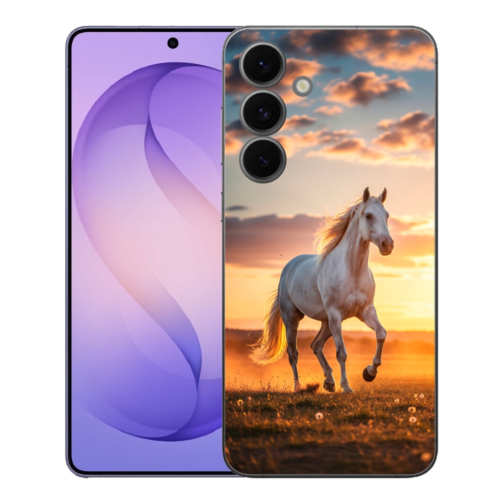 mmCase gél tok a Samsung Galaxy S26 FE-hez – futó fehér ló 2