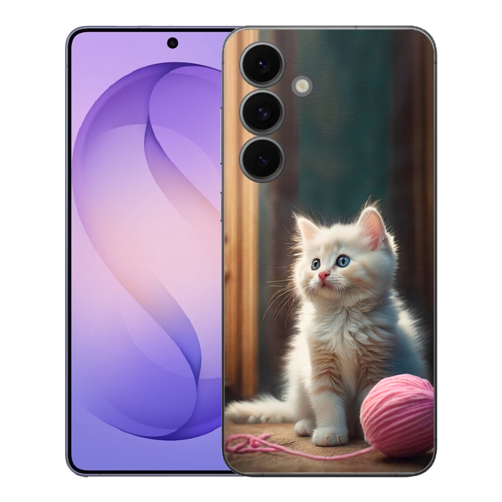 mmCase gél tok a Samsung Galaxy S26 FE-hez – fehér cica 2