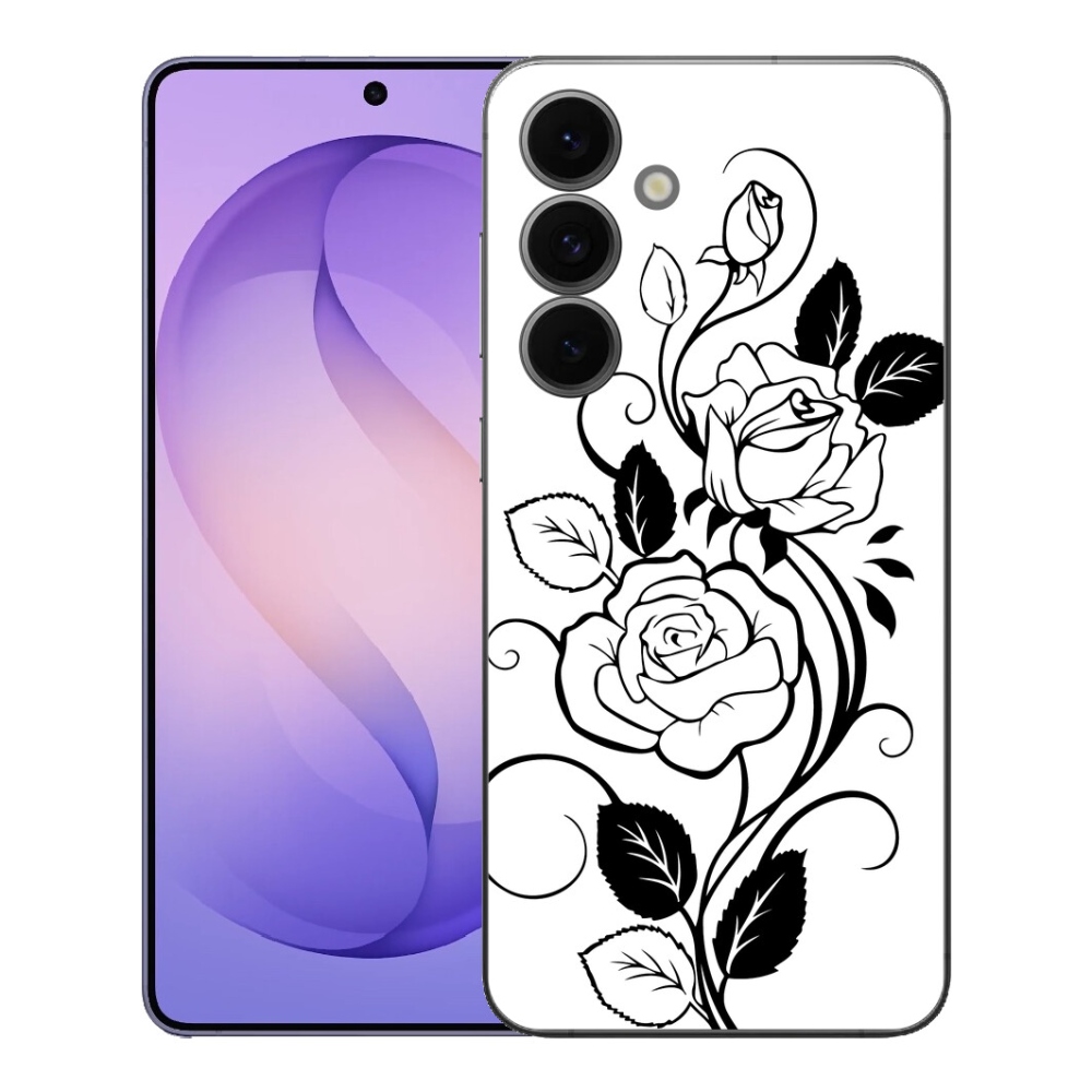 mmCase géltok a Samsung Galaxy S26 FE-hez – fekete-fehér rózsa
