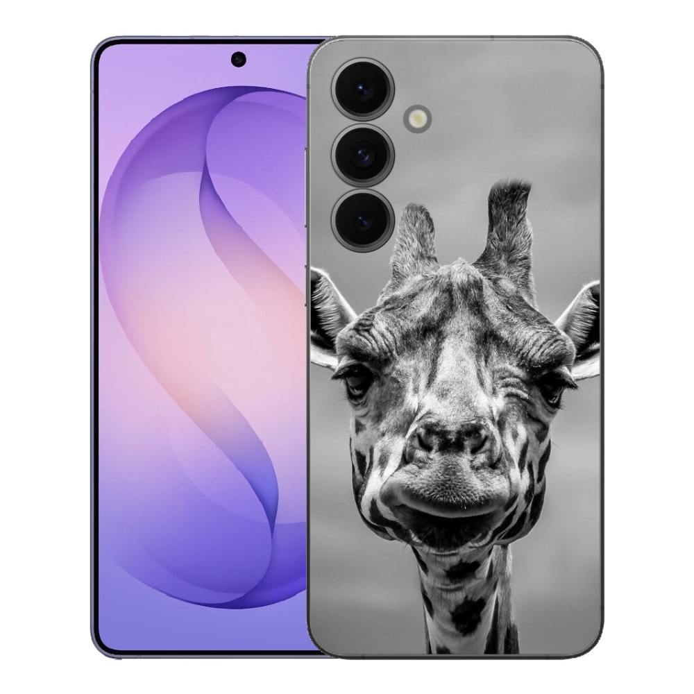 mmCase gél tok a Samsung Galaxy S26 FE-hez – fekete-fehér zsiráf