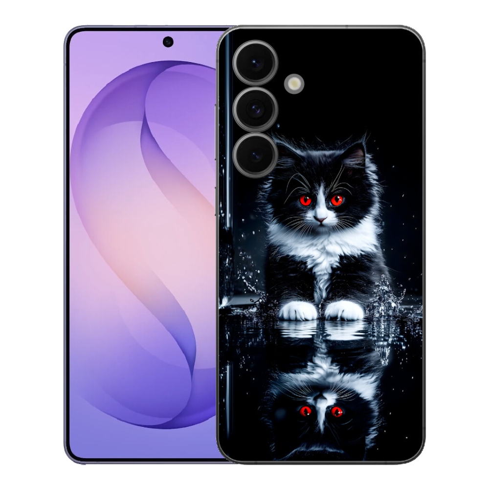 mmCase gél tok a Samsung Galaxy S26 FE-hez – fekete-fehér cica
